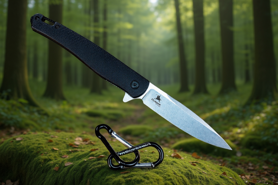 Cкладной нож HUSSAR VG-10 SW G10-BH (Stonewash, G10 Black Handle)