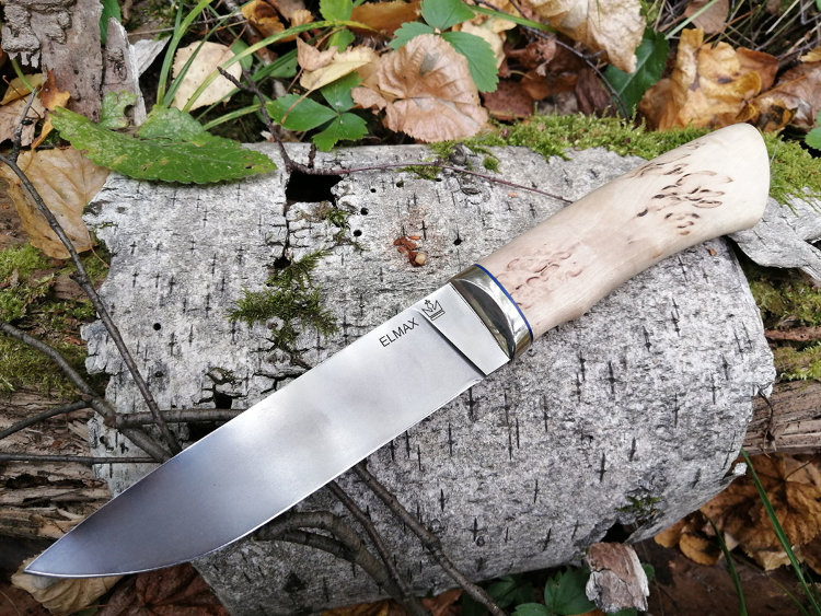 Нож РН-7 карельская береза, Elmax, мастерская Самойлова