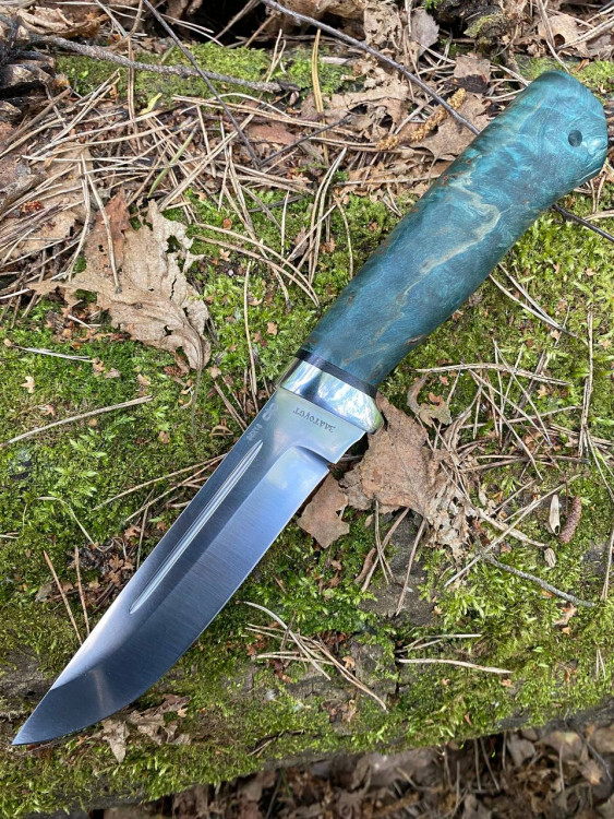 Нож туристический "Бекас" стабилизированная карельская береза, Златоуст АиР