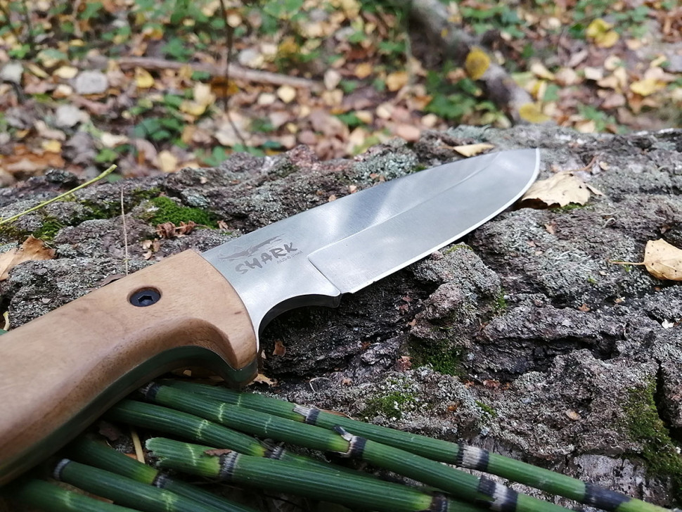 Туристический нож Shark AUS8 StoneWash от Kizlyar Supreme