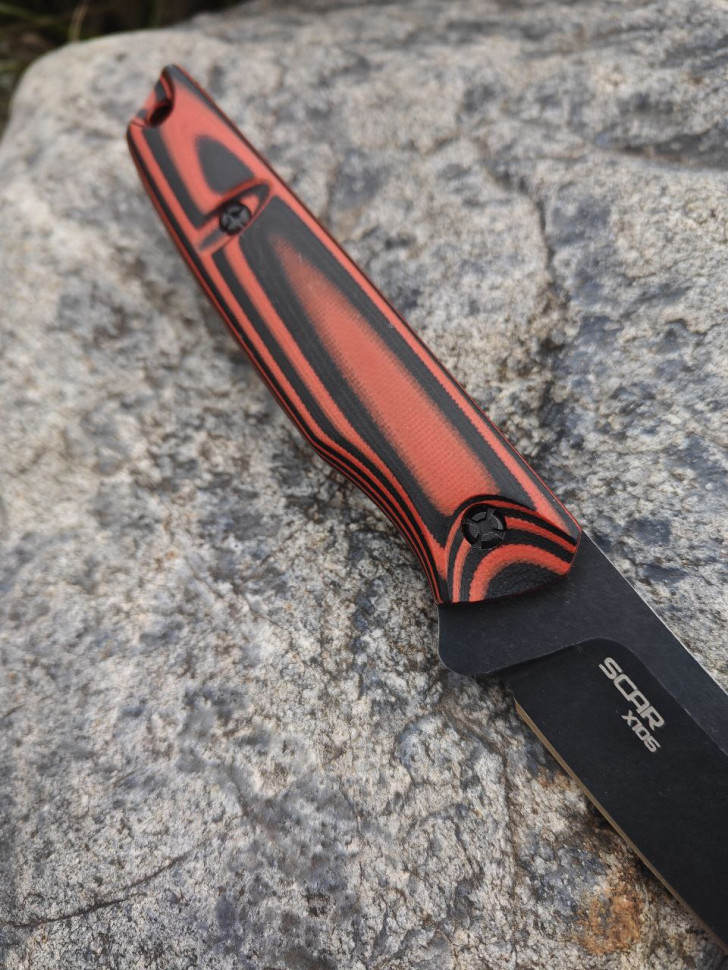 Нож туристический "Scar red black", N.C.Custom