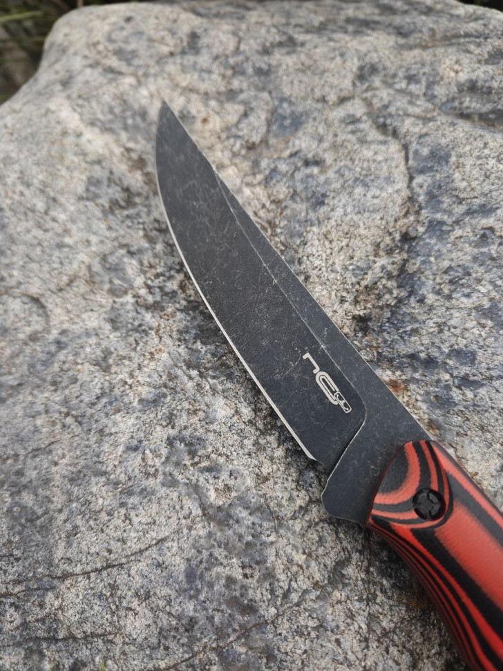 Нож туристический "Scar red black", N.C.Custom