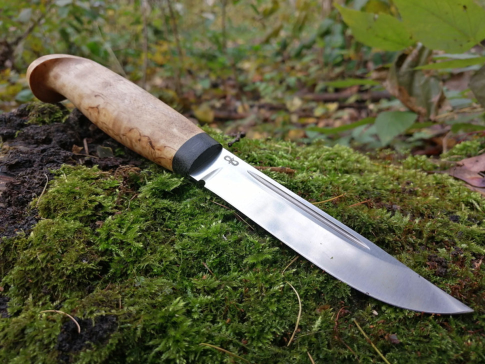 Нож туристический, Финка Lappi, карельская береза, Златоуст АиР
