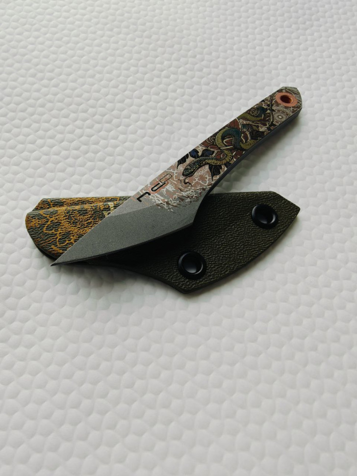 Нож скелетный киридаши Snake, Green