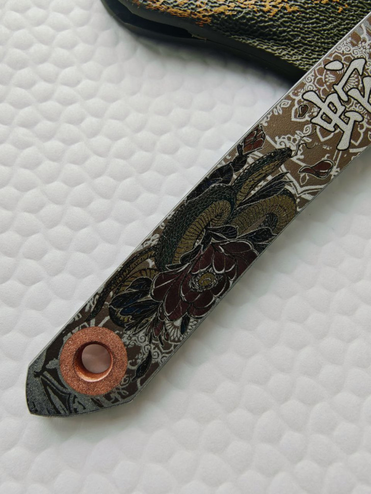 Нож скелетный киридаши Snake, Green
