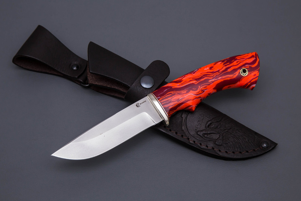 Нож Егерь, ст.ELMAX, мельхиор, микарта