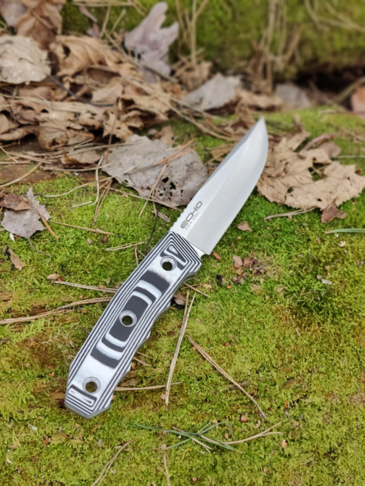 Туристический нож Echo (G10) AUS8 Stonewash от Kizlyar Supreme