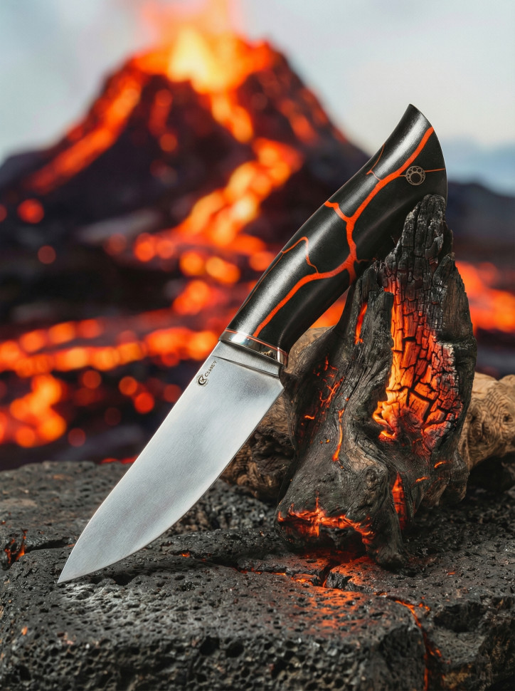 Нож Кайман, ст.ELMAX, мельхиор, микарта