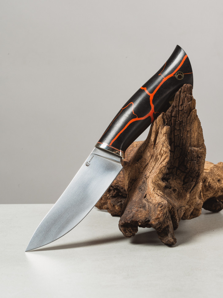 Нож Кайман, ст.ELMAX, мельхиор, микарта