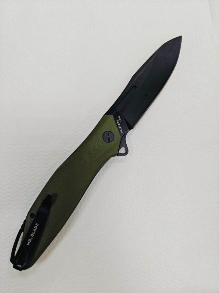 Нож складной Mr.Blade Hemnes Gen.2 (Black Stonewash, G10 Olive)