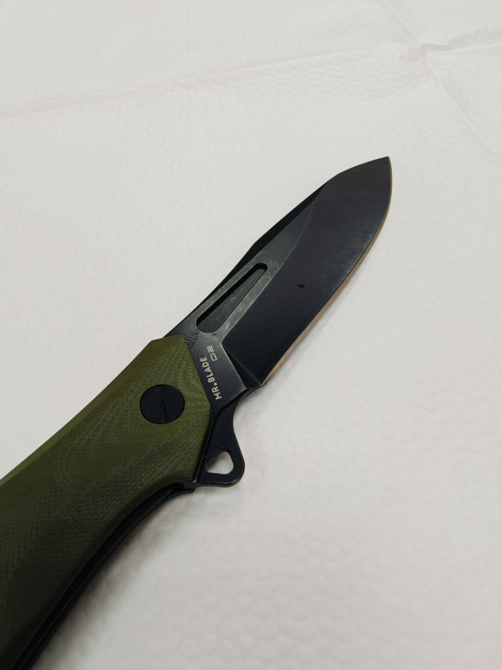 Нож складной Mr.Blade Hemnes Gen.2 (Black Stonewash, G10 Olive)