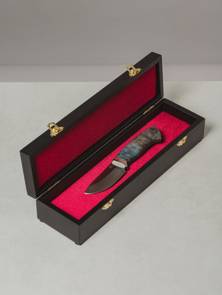 Нож Шкурник для снятия шкур охотничий Мастерская Семина PGK стабилизированная карельсткая береза кожаные ножны