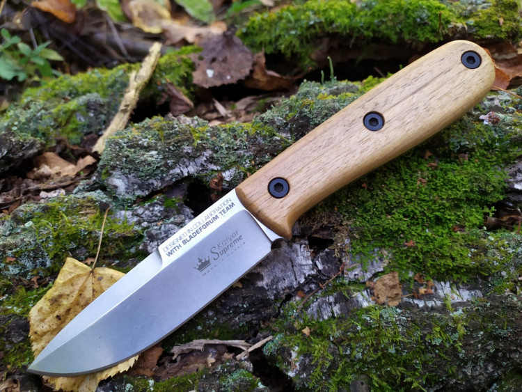 Туристический нож Colada (дерево) AUS10 StoneWash от Kizlyar Supreme