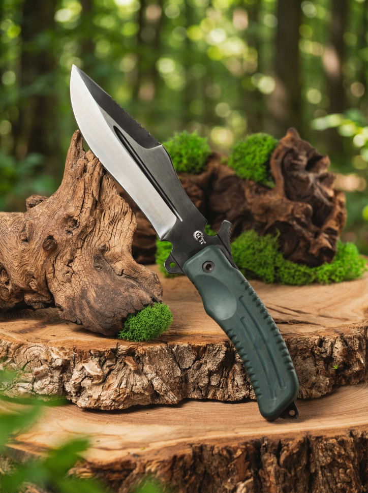 Нож Армейский, ст. У8 (углерод) рукоять Elastron