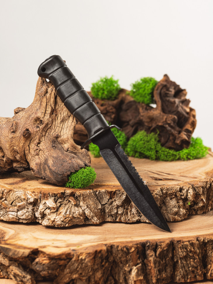 Нож НКВД-1, ст.У8 рук. Elastron, чехол пластик