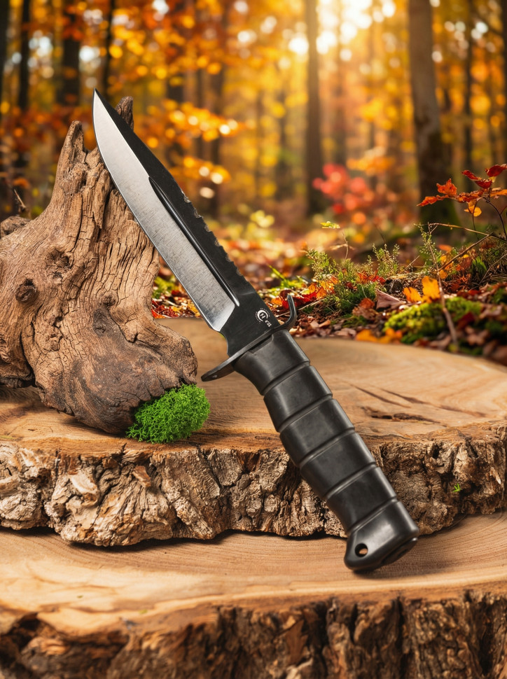 Нож НКВД-1, ст.У8 рук. Elastron, чехол пластик