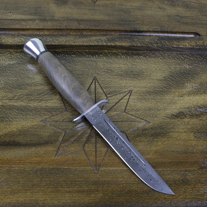 Нож туристический "Финка-2" орех, алюминий, ZD 0803, Златоуст АиР