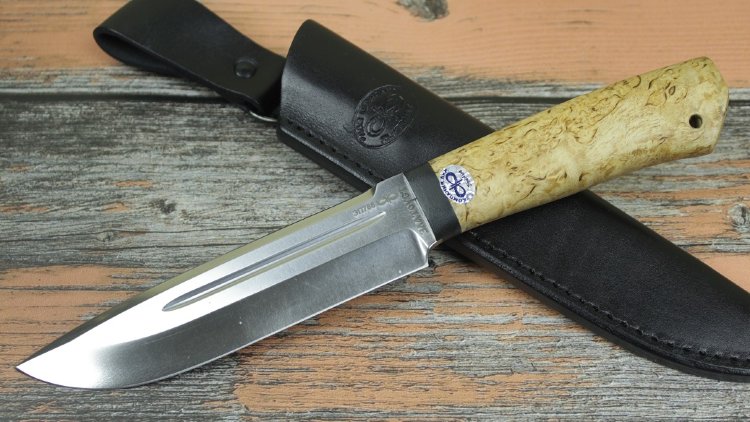 Нож разделочный "Селигер ", карельская береза, Златоуст АиР