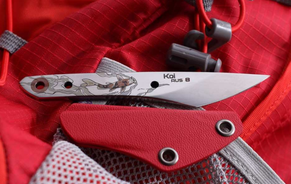 Нож туристический киридаши KOI satin, N.C.Custom