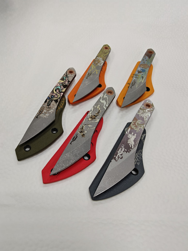 Нож скелетный киридаши KOI Fish N.C.Custom