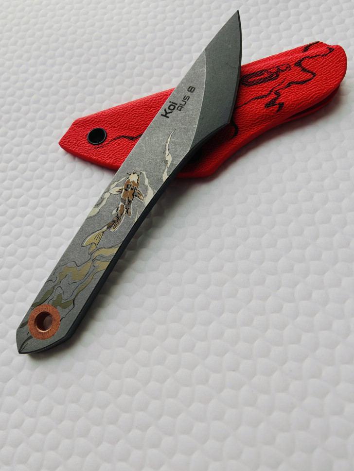 Нож скелетный киридаши KOI Fish N.C.Custom