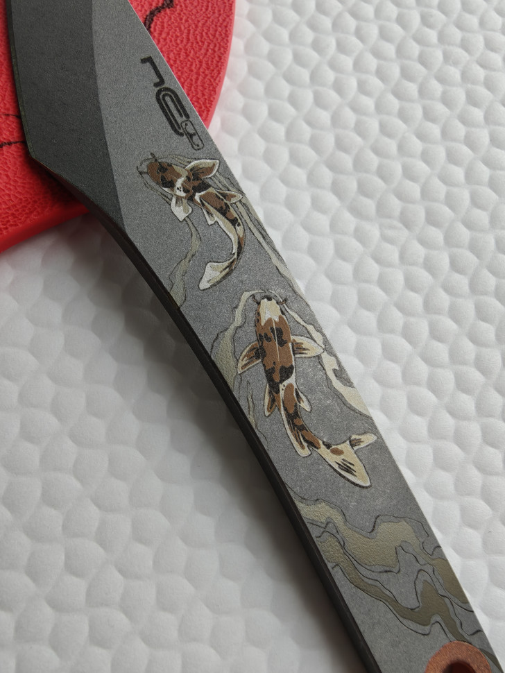 Нож скелетный киридаши KOI Fish N.C.Custom