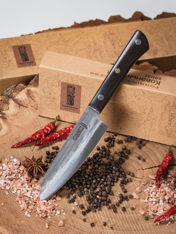Кухонный нож Santoku Mini кованый 185010