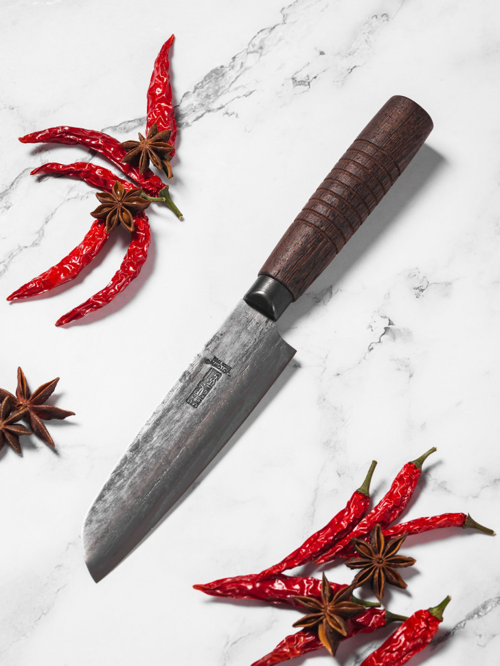Кухонный нож Santoku Mini кованый HAI 905010