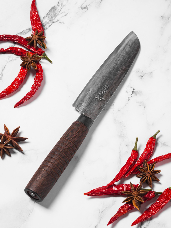 Кухонный нож Santoku Mini кованый HAI 905010