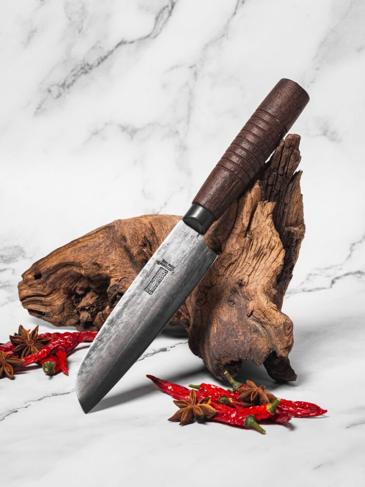 Кухонный нож Santoku Mini кованый HAI 905010