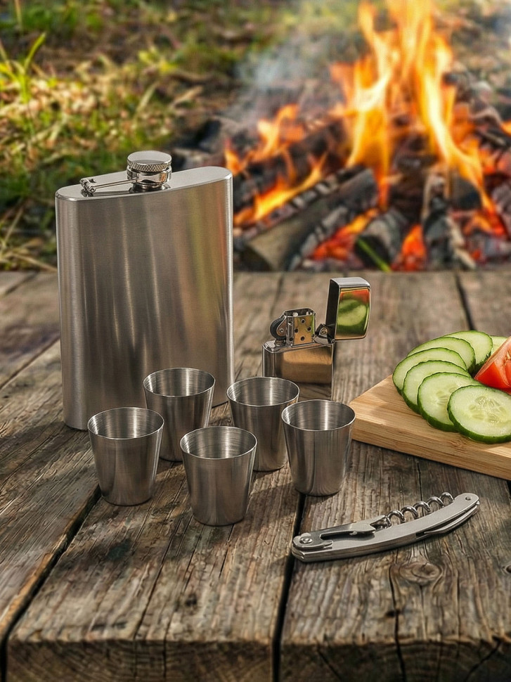 Шашлычный набор Пикник (мангалом шампуры нож посуда)