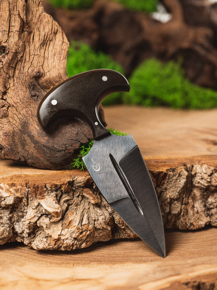 Нож Пиранья,ст У8 (углерод) рукоять из ценных пород дерева