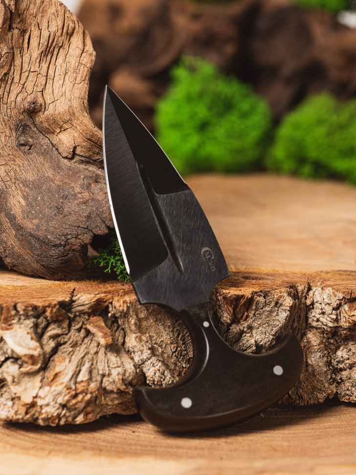 Нож Пиранья,ст У8 (углерод) рукоять из ценных пород дерева