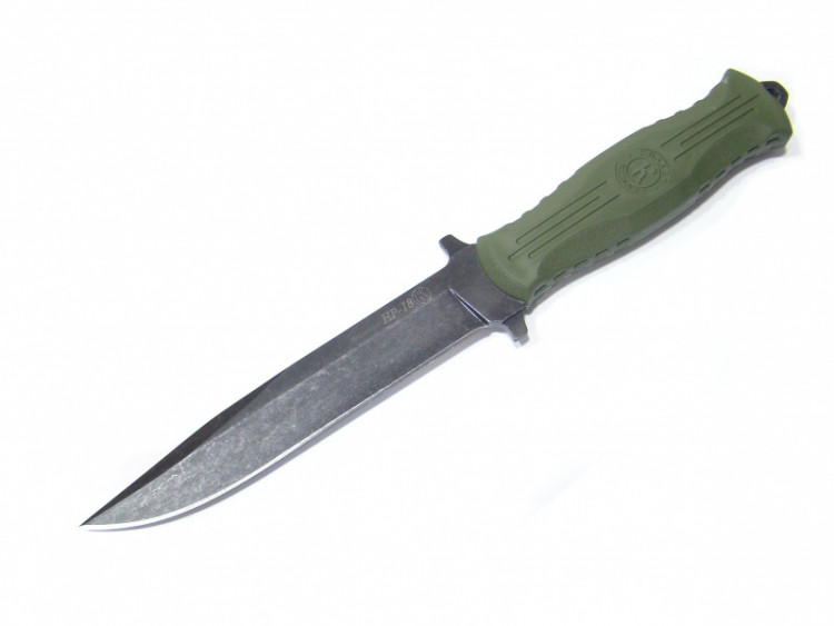 Нож туристический "НР-18", хаки, черный stonewash, Кизляр