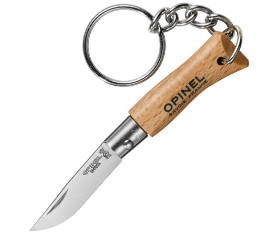 Нож-брелок OPINEL №2, нержавеющая сталь, бук 000065