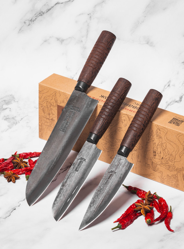 Комплект кованых ножей TuoTown HAI 3шт
