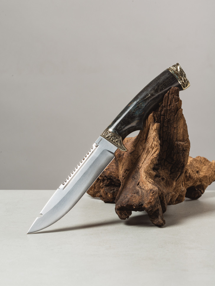 Нож Щука,ст. ELMAX, литье,стаб. кар.береза