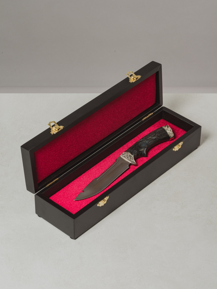 Нож Щука,ст. ELMAX, литье,стаб. кар.береза