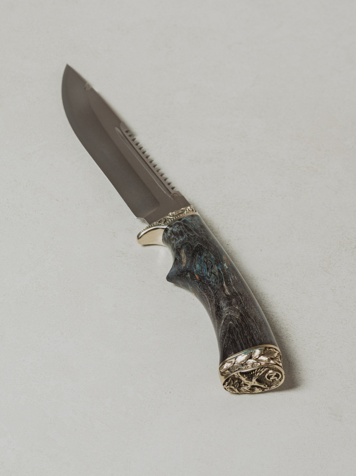 Нож Щука,ст. ELMAX, литье,стаб. кар.береза