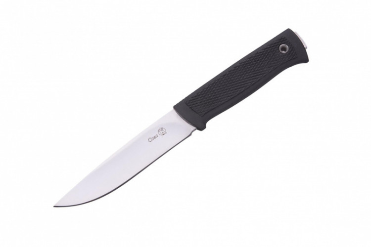 Нож туристический "Сова", elastron, черный stonewash, Кизляр