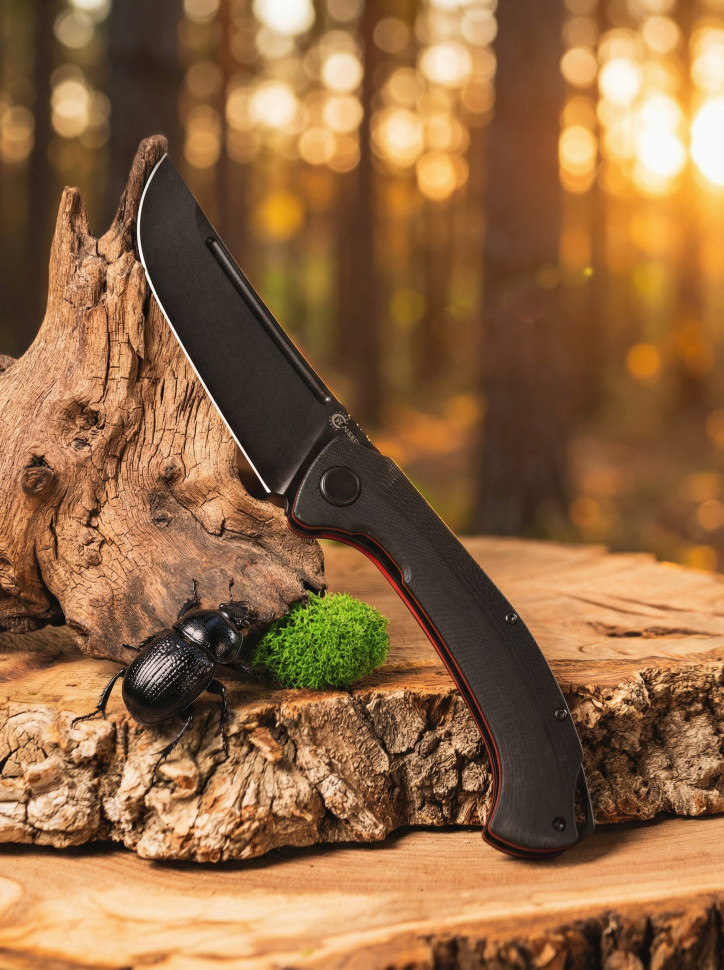 Нож Узбекский сред., складной ст.N690, рук.G10 черный