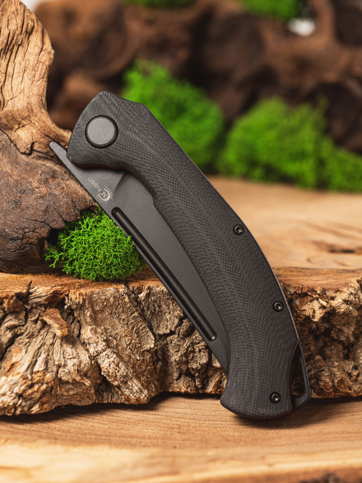 Нож Узбекский сред., складной ст.N690, рук.G10 черный