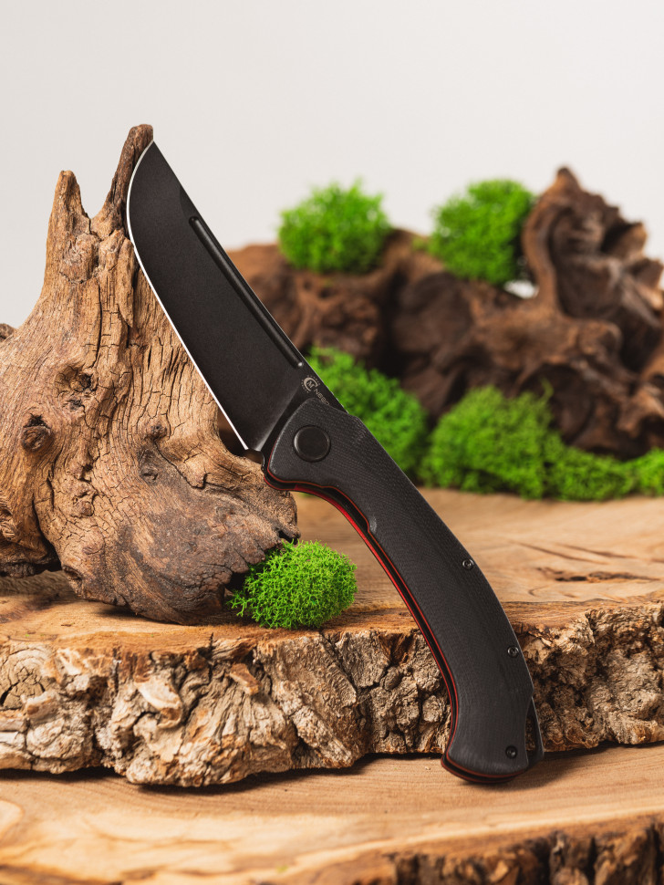 Нож Узбекский сред., складной ст.N690, рук.G10 черный