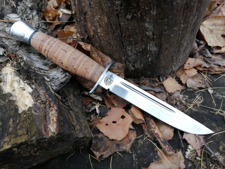 Нож туристический "Финка-2" береста, Златоуст АиР