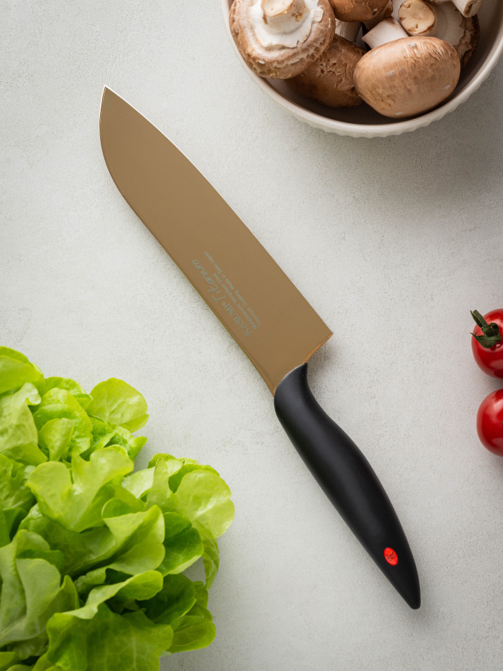 Купить японский шеф Сантоку Kasumi Titanium в Москве с доставкой по России