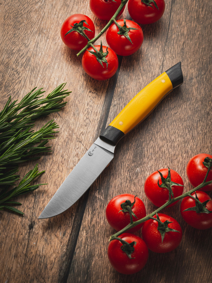 Набор кухонных ножей "Хозяин", ст.VG-10, ц.м.,рук.G10 желтый бархатная шкатулка